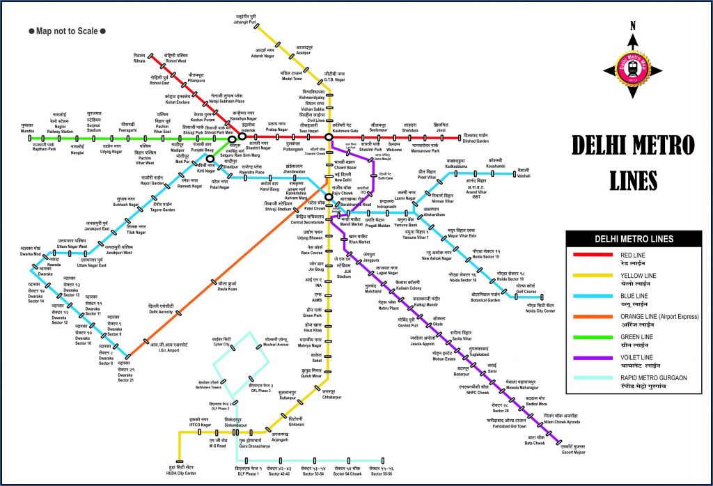delhi metro map