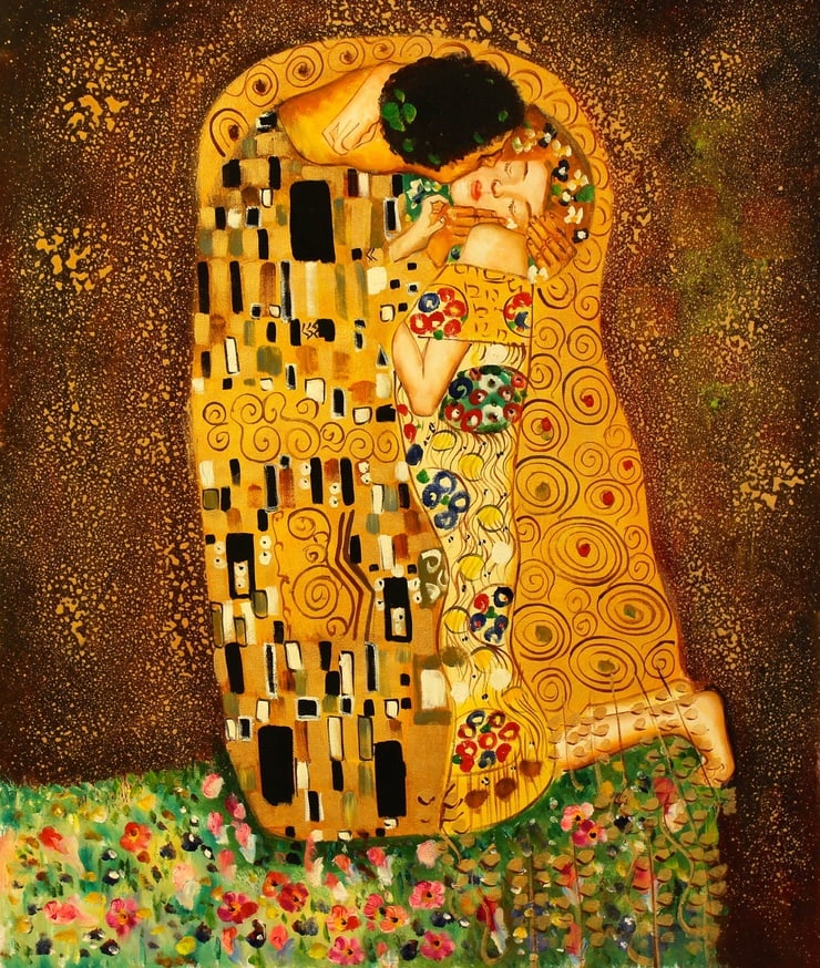 Klimt Wallpapers Group - The Kiss , HD Wallpaper & Backgrounds