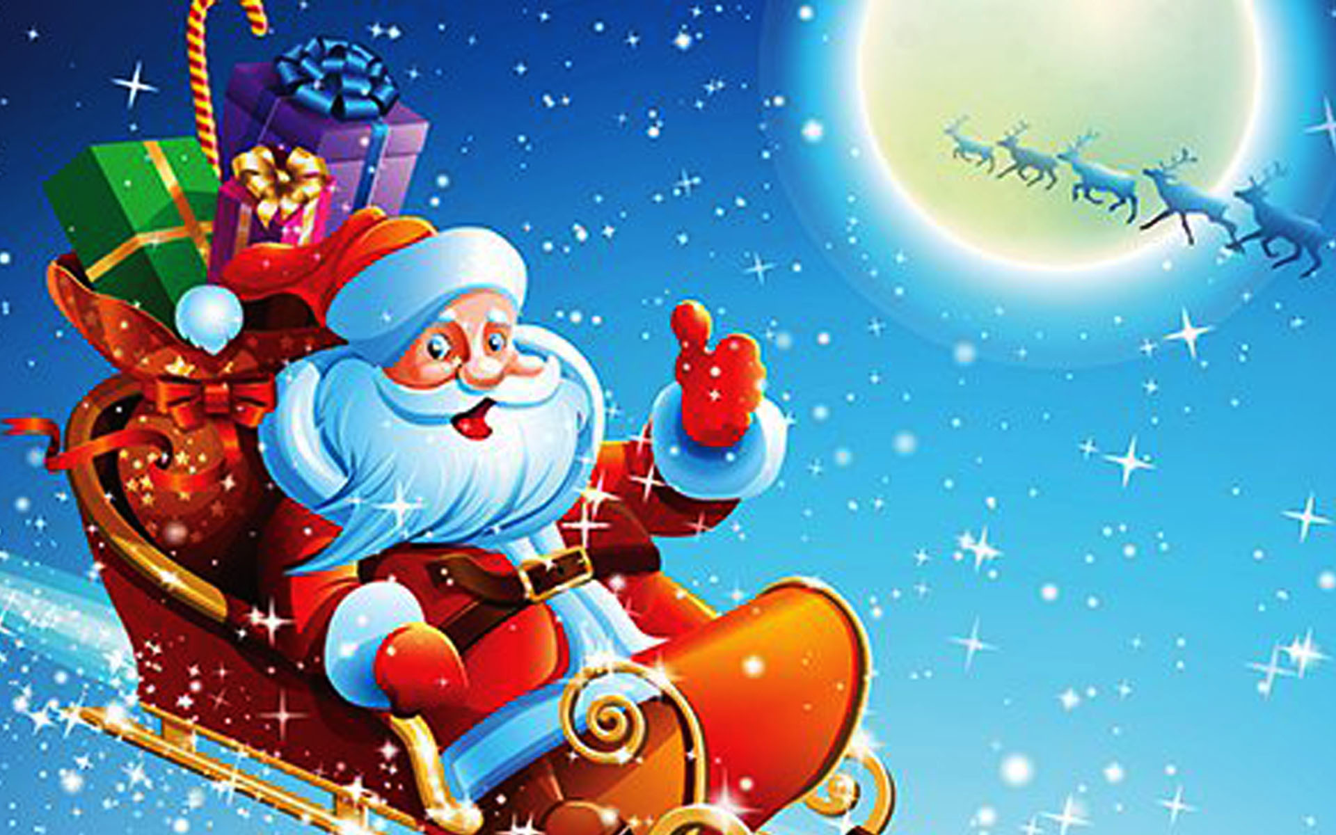 Historia Papa Noel - Santa Claus In A Sleigh (#1122948) - HD Wallpaper ...