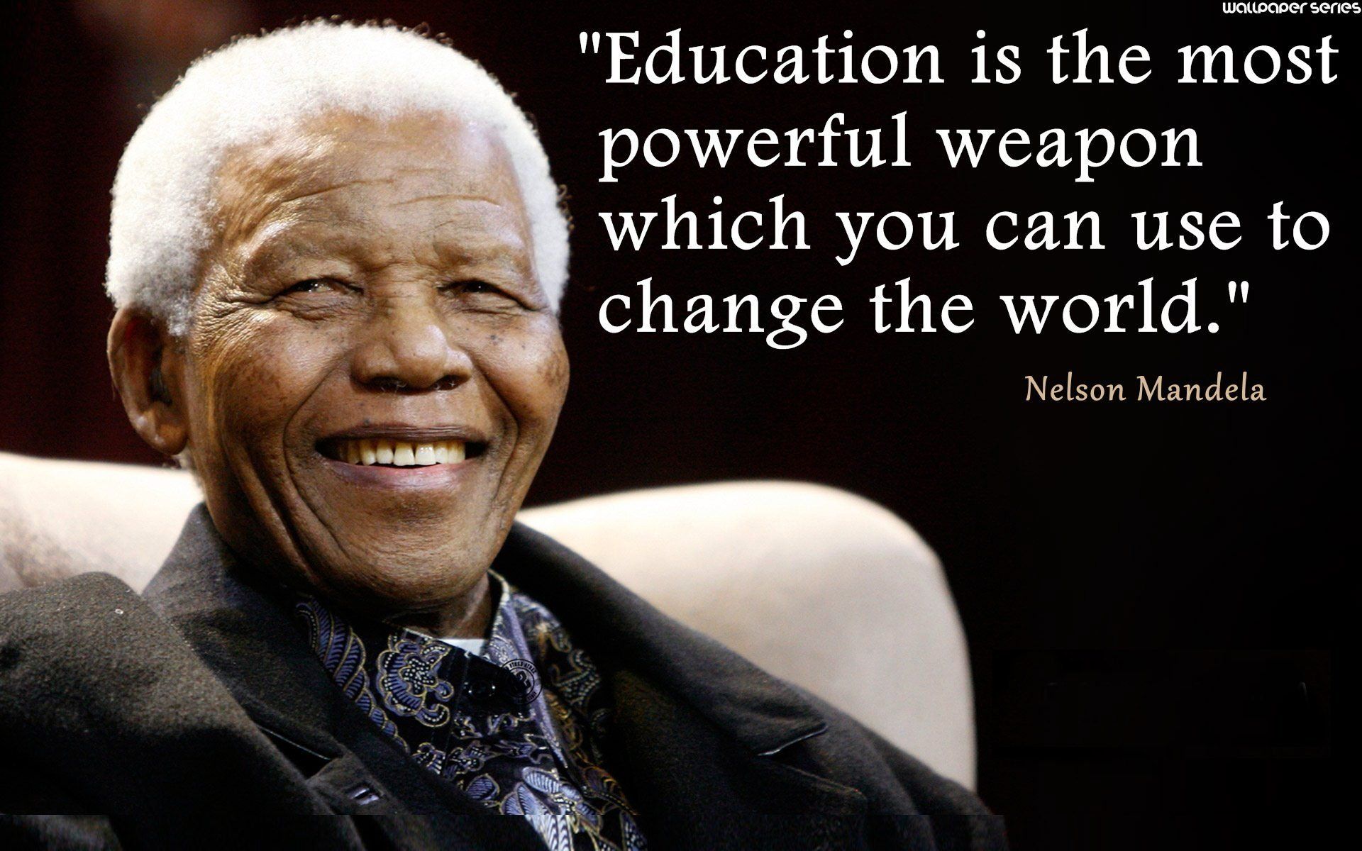 Nelson Mandela Education Quotes Wallpaper - Nelson Mandela Black Background , HD Wallpaper & Backgrounds