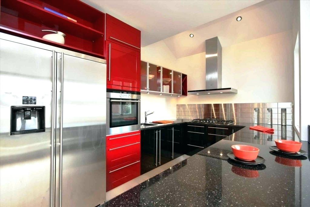 Red Kitchen Wallpaper Pantry Storage Red Black And - Latest Italian ...