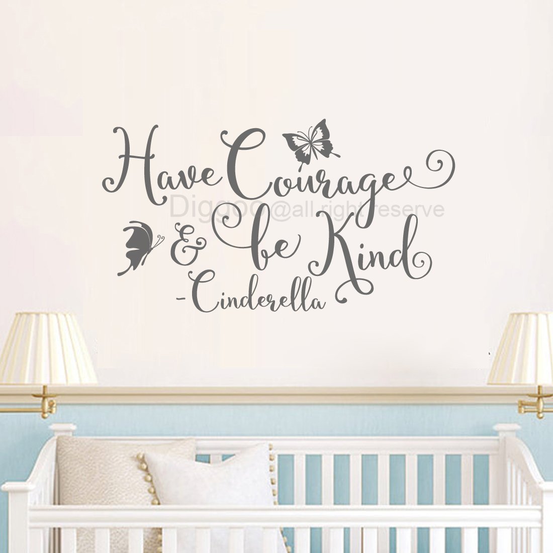 Diggoo Have Courage And Be Kind Decal Butterfly Wall - Baby Room ...