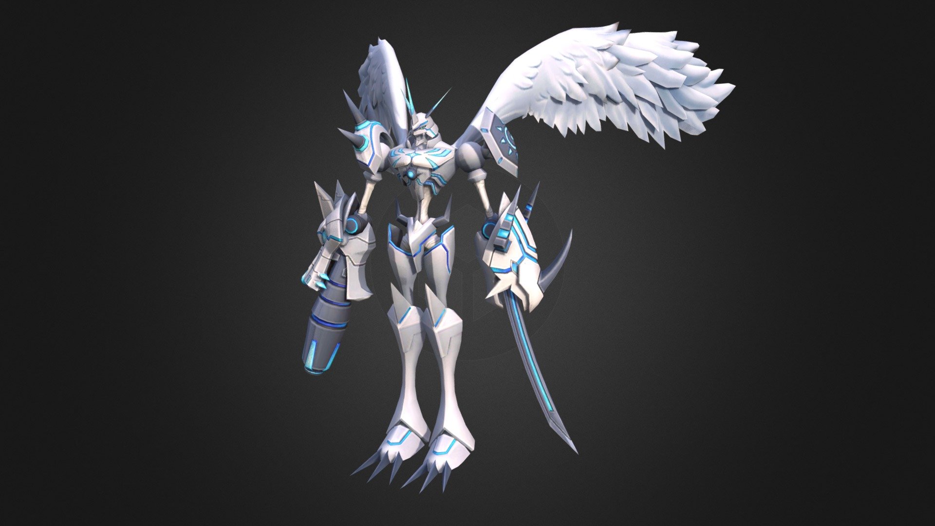 Download Digimon 3d Omnimon Merciful Mode - Omegamon Merciful Mode 3d