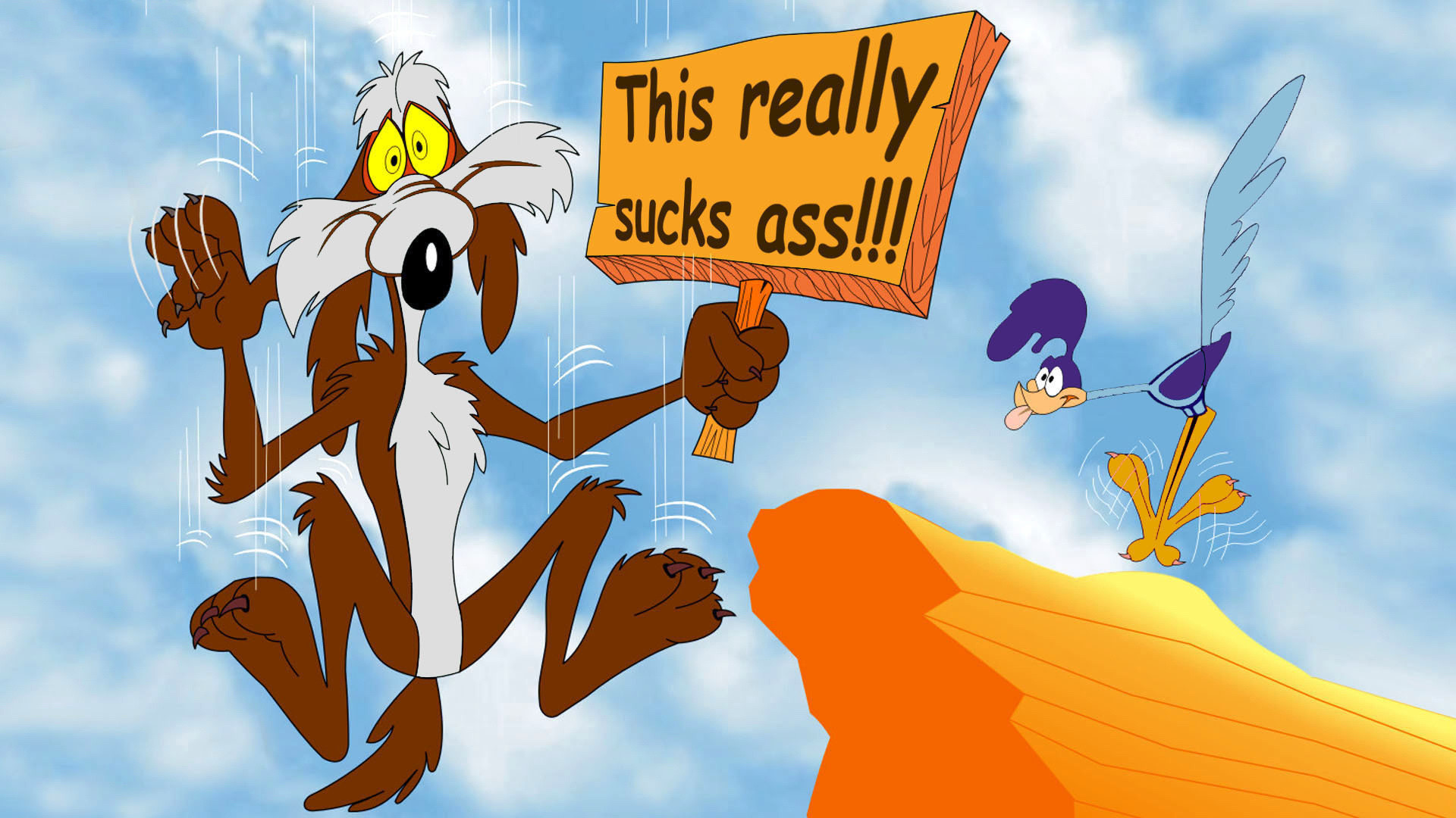 Wallpaper Looney Tunes Road Runner Wile E Roadrunner And Wile E Coyote 1826166 Hd