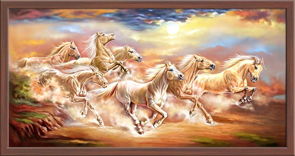 Seven Horses Wallpaper - 7 Horse Painting (#1892278) - HD ...