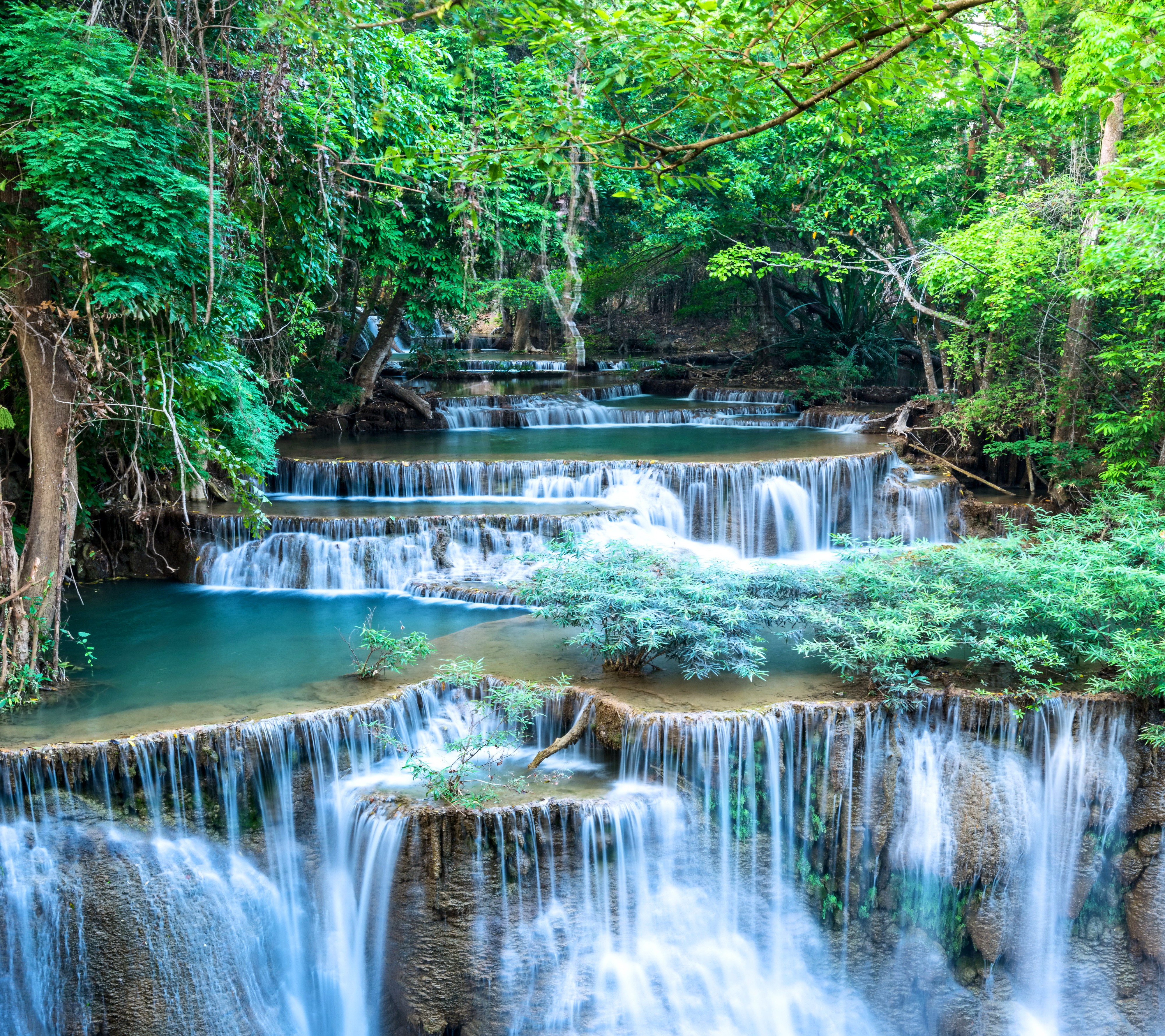 Widescreen On Beautiful Nature Hd Rainforest Waterfall - Scenery Wallpaper Background - HD Wallpaper & Backgrounds Download