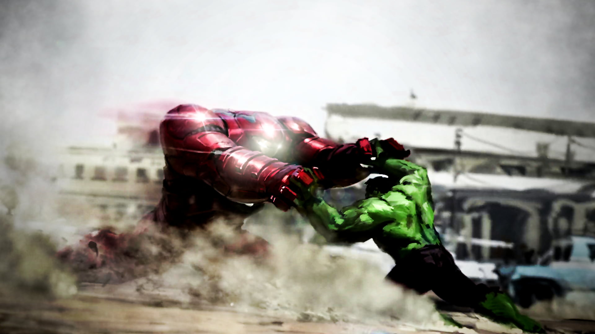 hulk vs hulkbuster cartoon