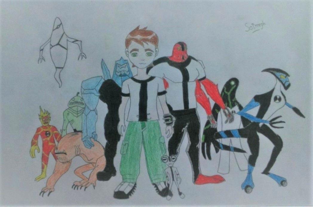 Ben 10 Drawing Images Final Image Ben 10 Drawing Pictures - Illustration , HD Wallpaper & Backgrounds