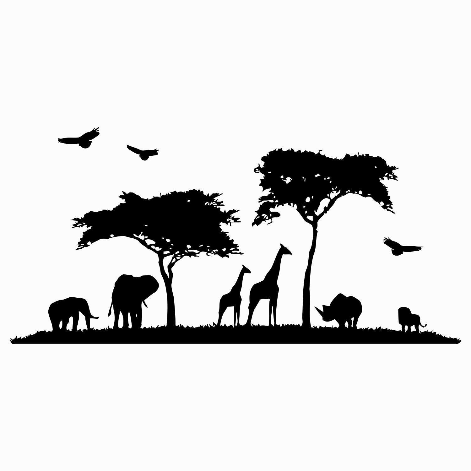 Download Safari Africa Wall Decal Vinyl Stickers Decals Home - Baby ...