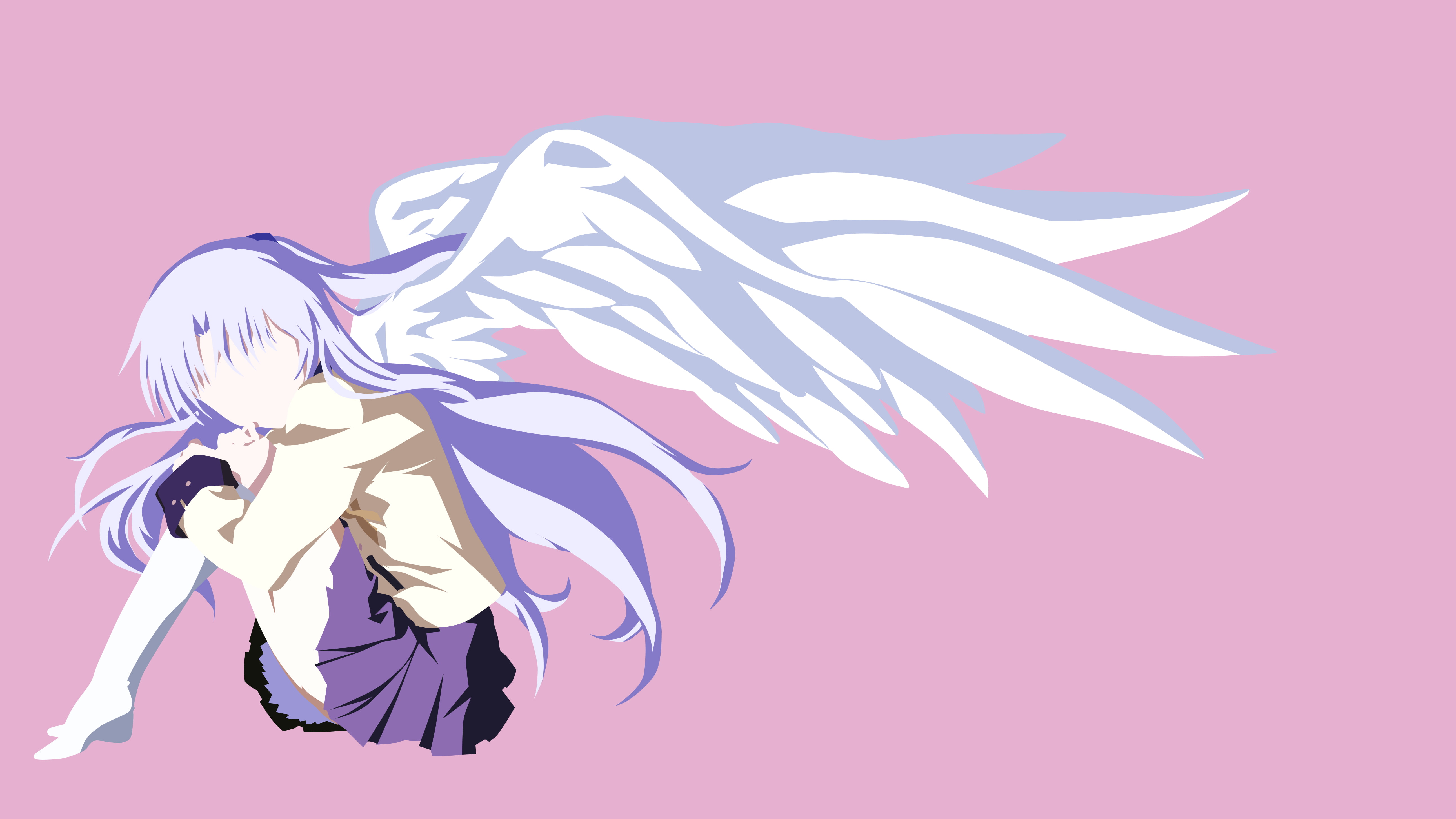 Minimalism Angel Beats Tachibana Kanade Wings Minimalism Anime Angel Beats 666 Hd Wallpaper Backgrounds Download