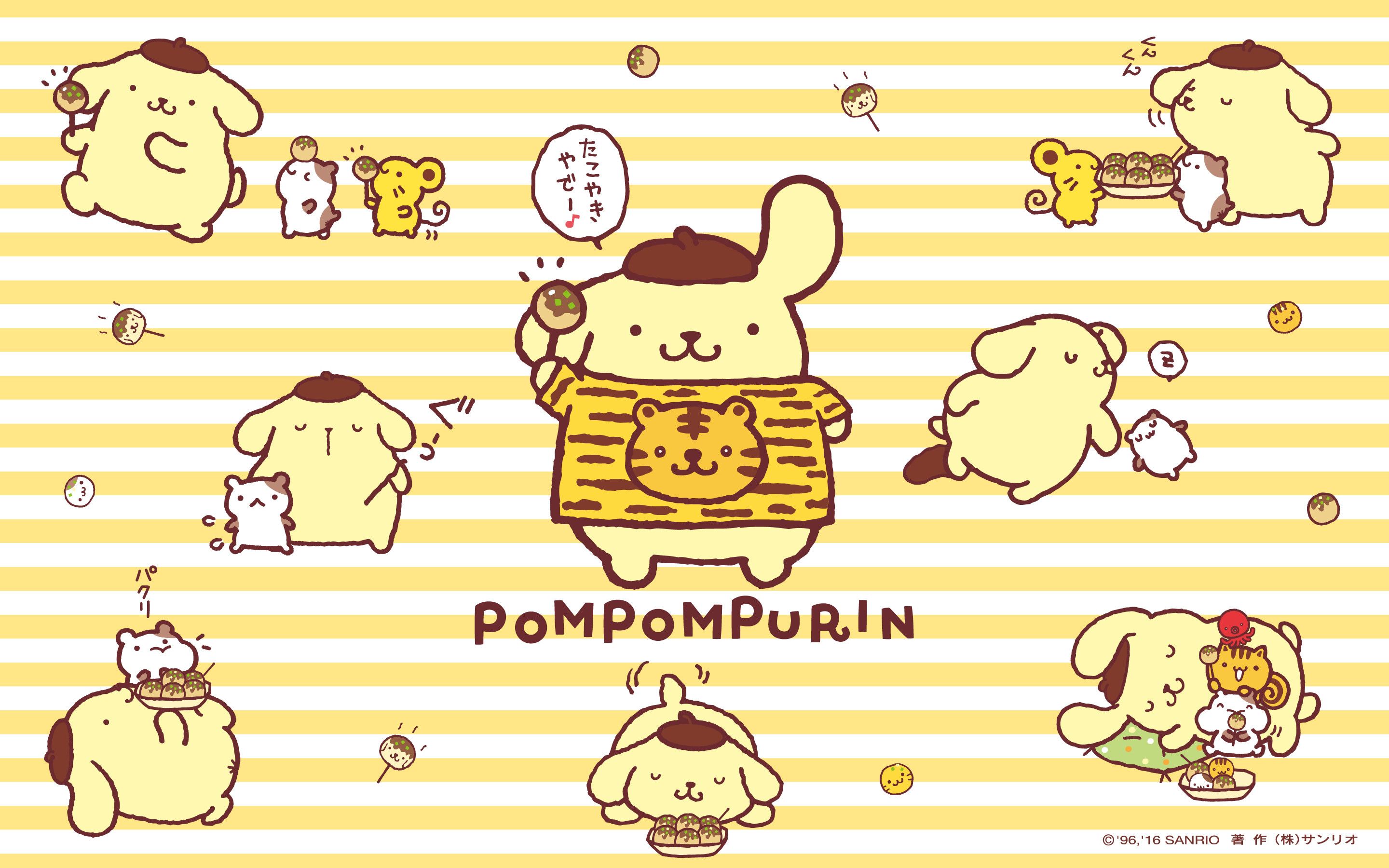 Download Sanrio Pom Pom Purin And Macaron Wallpaper - Pompompurin ...