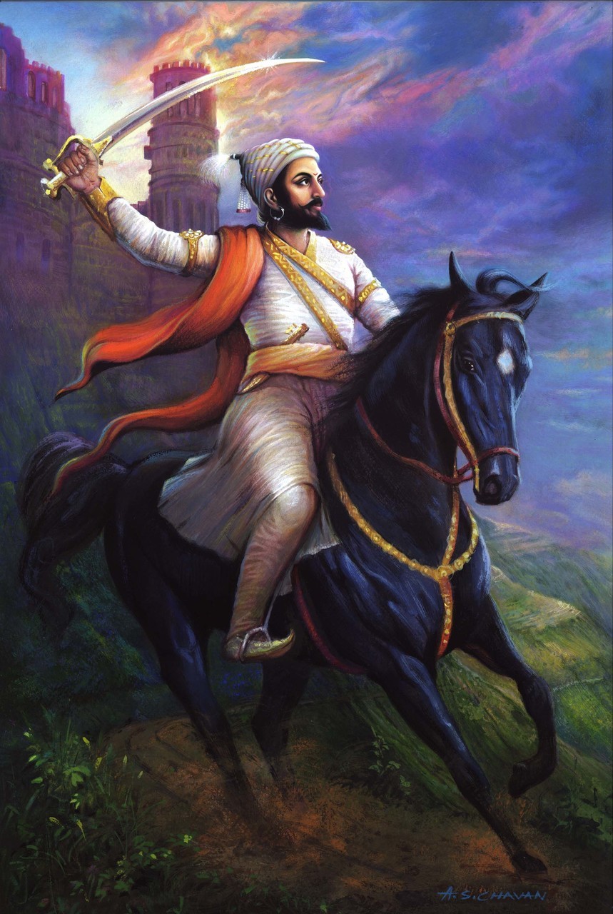 Shivaji Maharaj On Horse Hd Wallpaper Backgrounds Download