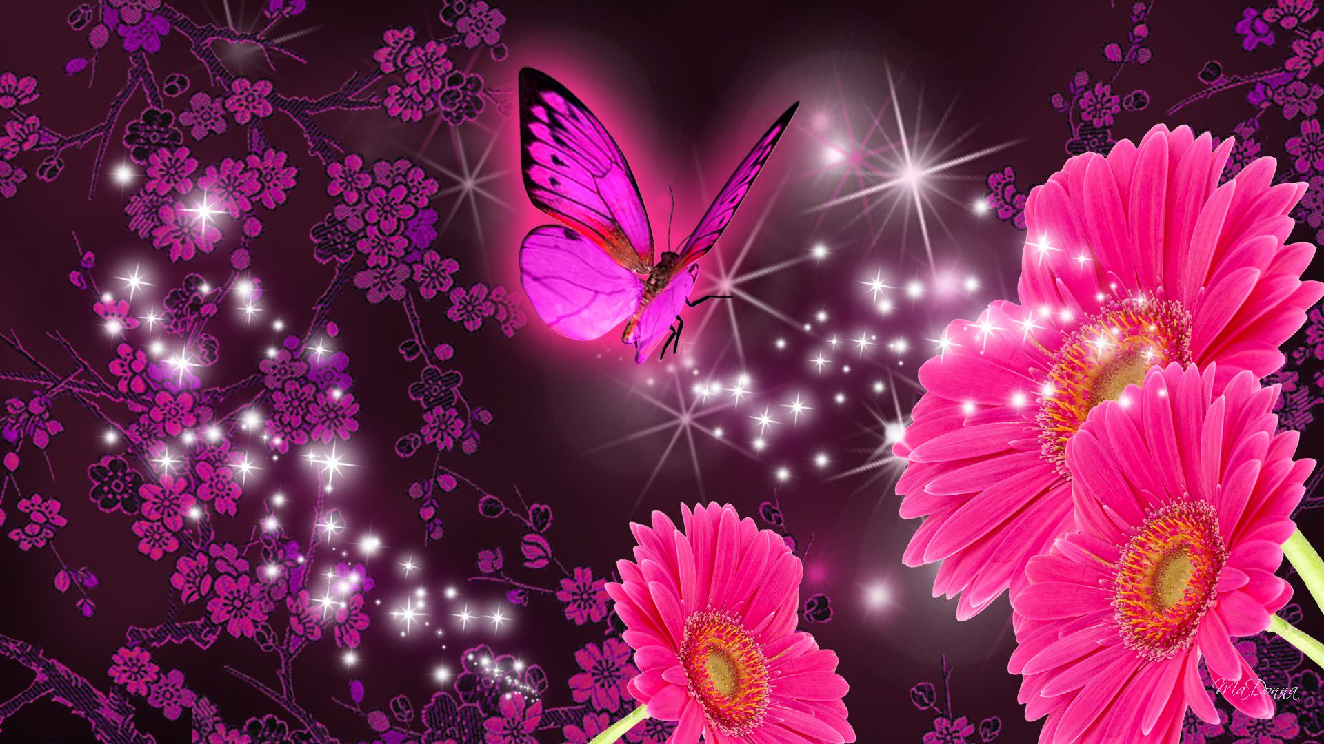 Download Pink Butterfly Flower Wallpaper Iphone - Pink Flowers And ...