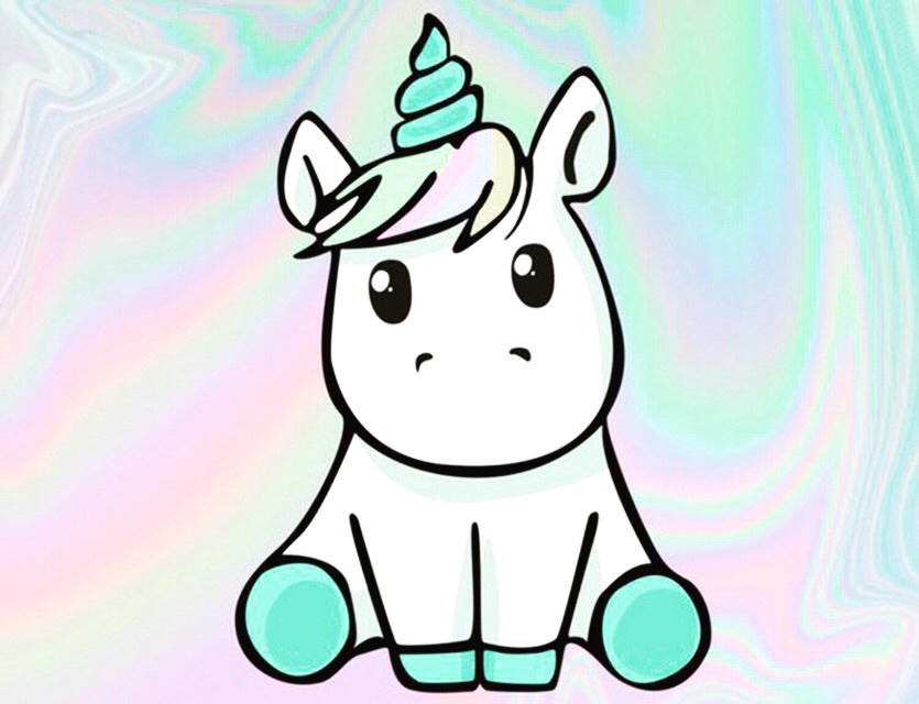 Download Unicorn And Wallpaper Image - Baby Unicorn Drawing Easy On Itl.cat
