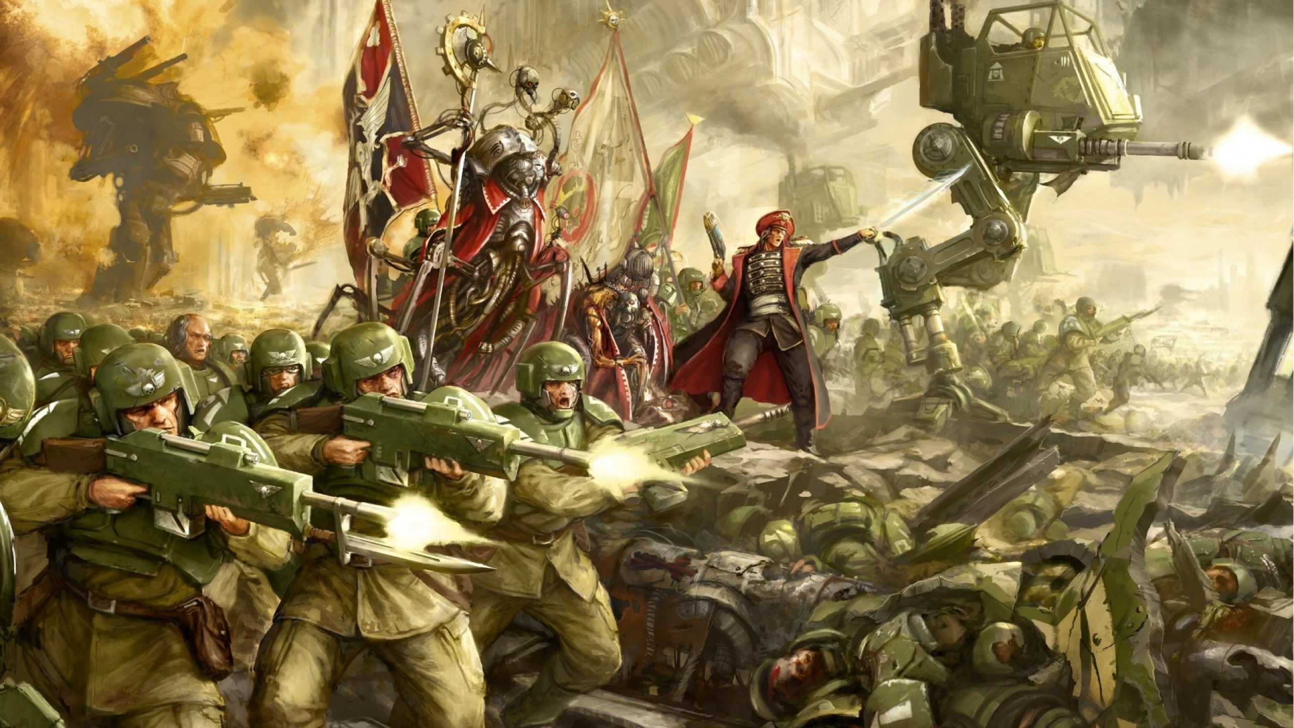 Imperial Guard Warhammer 40k Battle Soldiers Warhammer 40 000 | Free ...