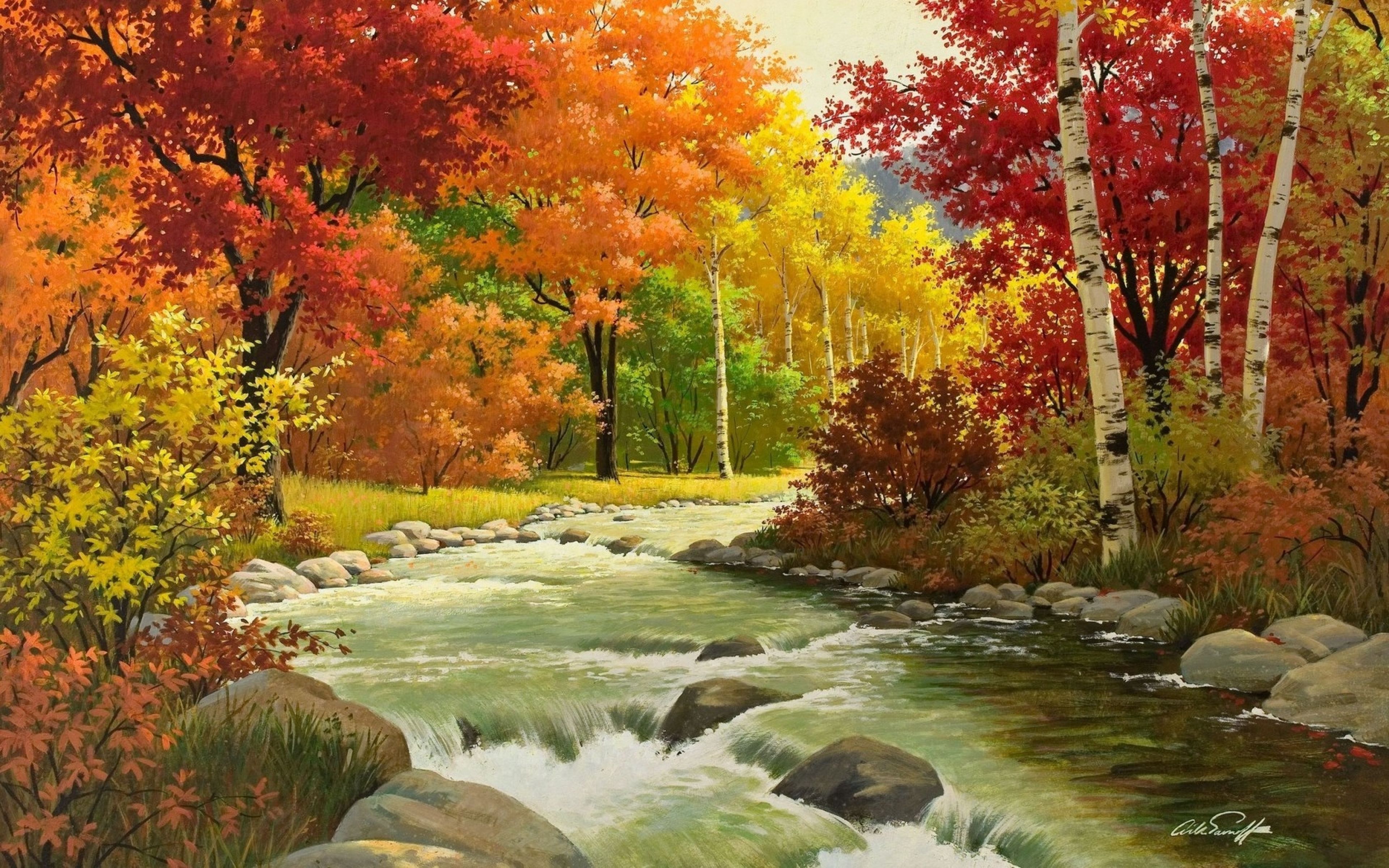 Landscape Paintings Full Hd , HD Wallpaper & Backgrounds