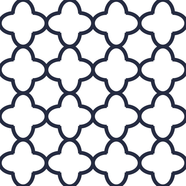 Moroccan Pattern White And Navy Wallpaper Eshop Dekoori - Line Art , HD Wallpaper & Backgrounds