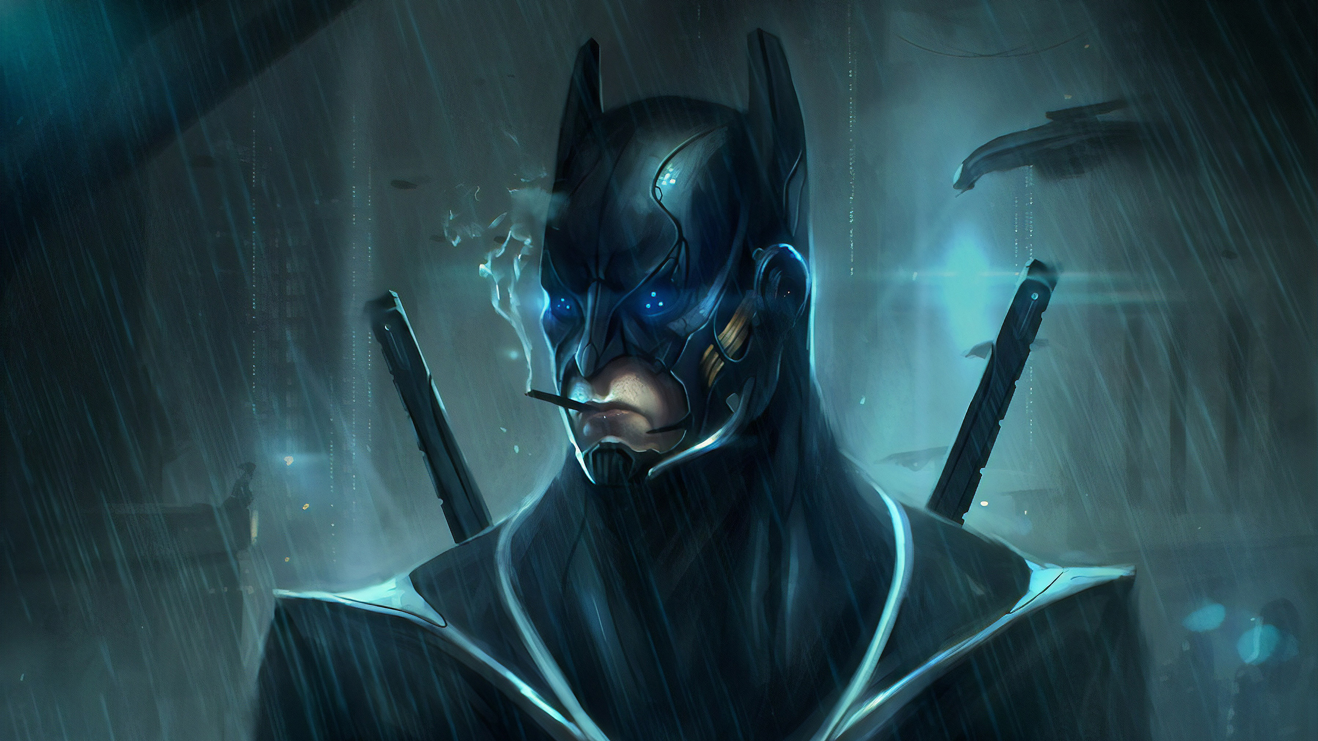 Comics Batman Dc Comics Rain Cyberpunk Hd Wallpaper - Future Gotham Batman Suit , HD Wallpaper & Backgrounds