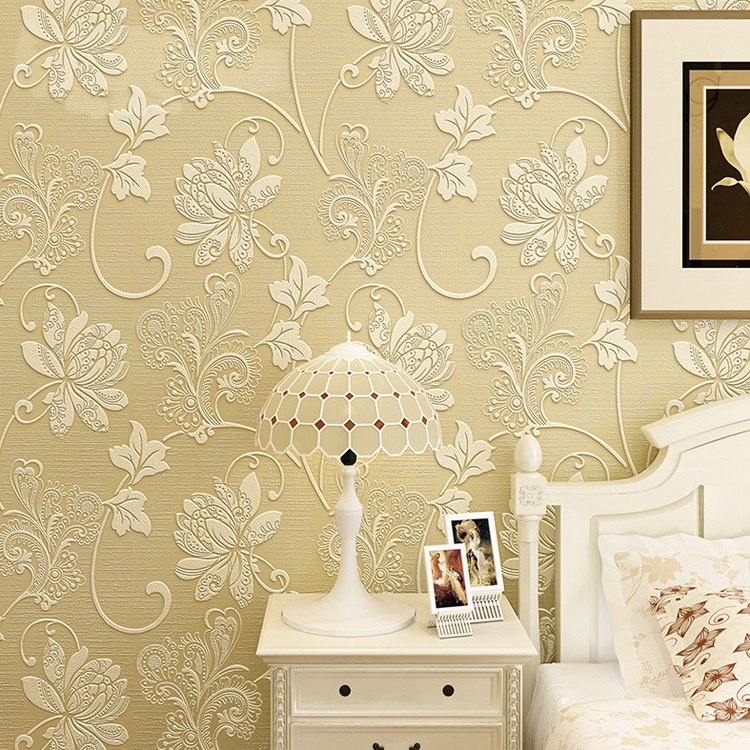 Download Royal Bunga Timbul Kamar Modern Wallpaper Dinding Elegan