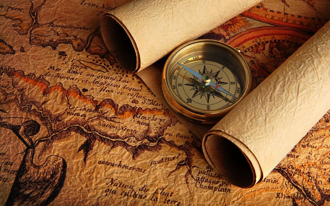 Compass Wallpaper - Navigation In Middle Ages , HD Wallpaper & Backgrounds