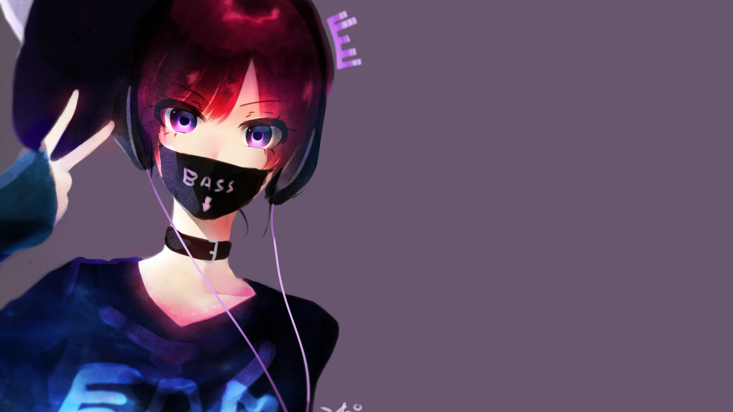 Anime Girl With Mask , HD Wallpaper & Backgrounds