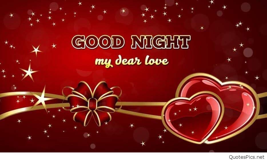 Heart Good Night Images - Good Night Dear Love (#516707) - HD Wallpaper ...