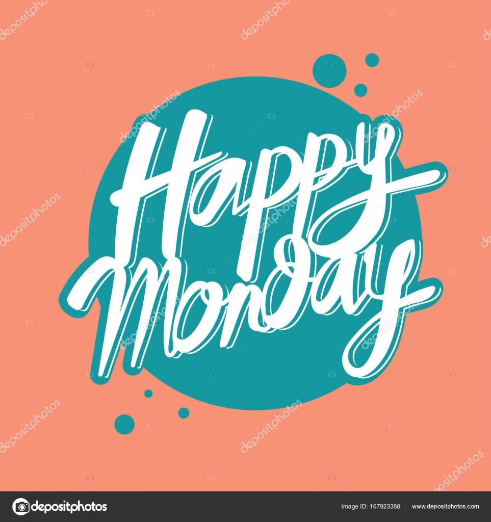 Happy Monday Typography With Calligraphy Art - Poster (#789722) - HD ...