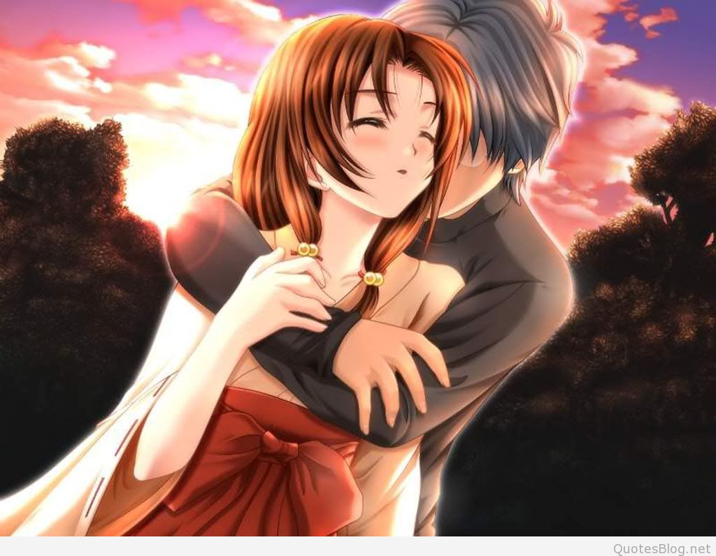 Loving Couple Gif Animated Romantic Anime Couple Hug - Romantic Couple Hug  Cartoon (#858854) - HD Wallpaper & Backgrounds Download