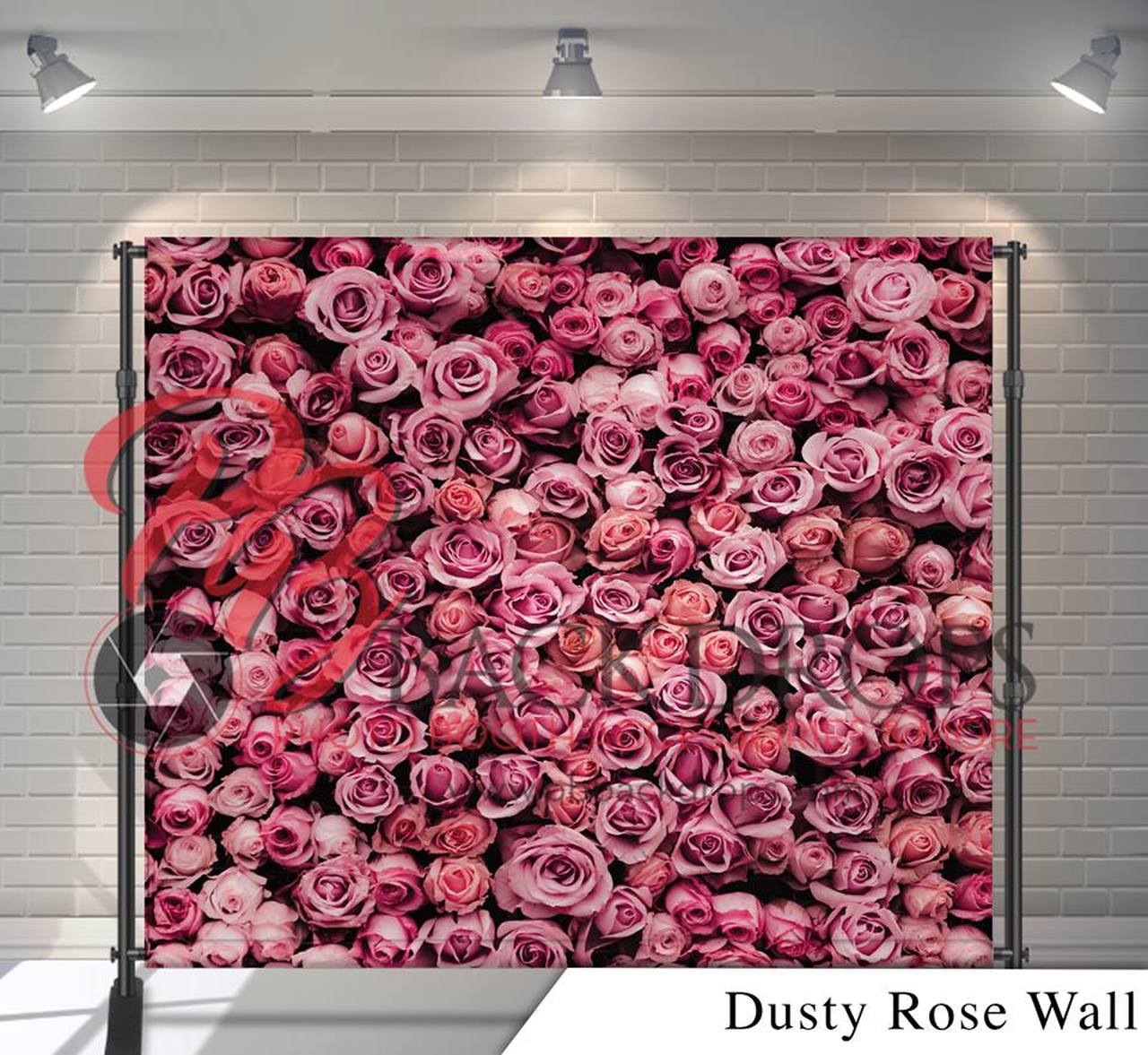 Printed Tension Fabric Backdrop - Pink Roses Flower Wall (#868662) - HD ...
